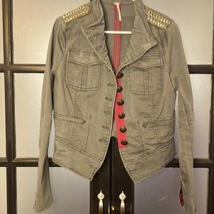 Gently worn Free People blazer jacket rock gray size M